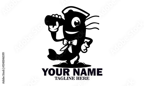 Fresh Shrimp Pirate Mascot Icon, Fresh Shrimp Pirate Mascot Vector Illustration and Fresh Shrimp Pirate Mascot Logo Design