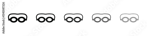 Swimming Glasses icon isolated vector on white background set