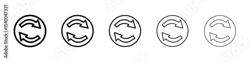 Swap icon isolated vector on white background set