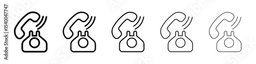 Telephone phone call icon isolated vector on white background set
