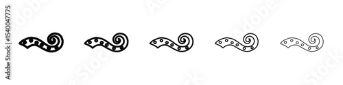 Tentacles octopus icon isolated vector on white background set