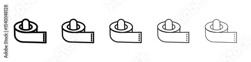 toilet tissue paper roll icon isolated vector on white background set