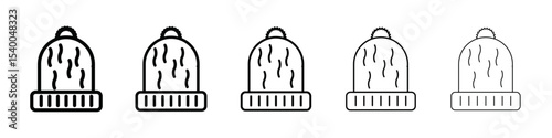 toque icon isolated vector on white background set