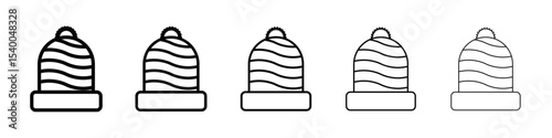 toque icon isolated vector on white background set