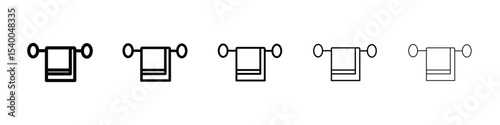 towel icon isolated vector on white background set