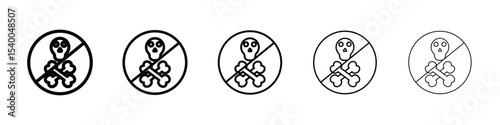 Toxic product icon isolated vector on white background set