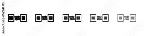 Transfer icon isolated vector on white background set