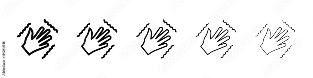 trembling icon isolated vector on white background set trembling icon isolated vector on white background set