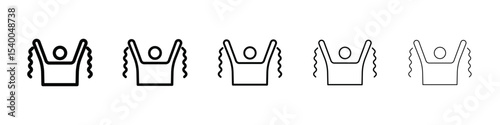 Trembling icon isolated vector on white background set