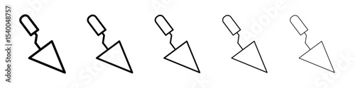 Trowel icon isolated vector on white background set