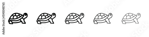 turtle icon isolated vector on white background set