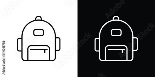 Backpack icon concept. vector set. Eps10