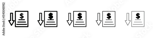 Unlimited PTO icon isolated vector on white background set