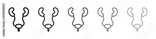 Urinary system icon isolated vector on white background set