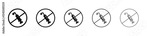 vaccine icon isolated vector on white background set