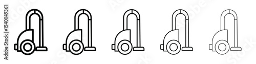 Vacuum cleaner Icon isolated vector on white background set