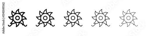 vanilla icon isolated vector on white background set
