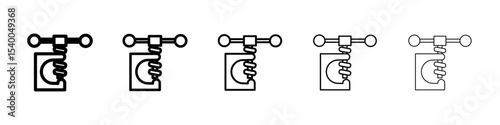Vice clamp icon isolated vector on white background set