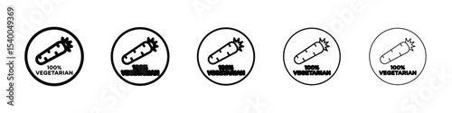 Vegetarian food diet icon isolated vector on white background set
