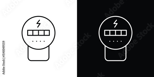 electric meter icon Design Template vector set for graphic work