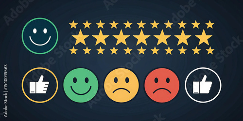 Comprehensive Customer Review Rating System Featuring Digital Feedback Interface