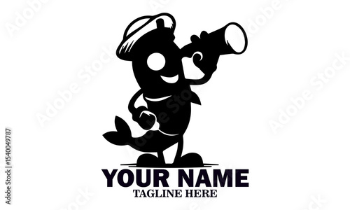 Fresh Shrimp Pirate Mascot Icon, Fresh Shrimp Pirate Mascot Vector Illustration and Fresh Shrimp Pirate Mascot Logo Design