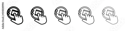 Washing plate icon isolated vector on white background set