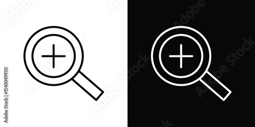 Zoom in icon Design Template vector set for graphic work