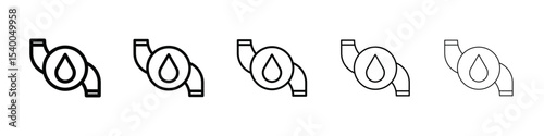 water pipes icon isolated vector on white background set