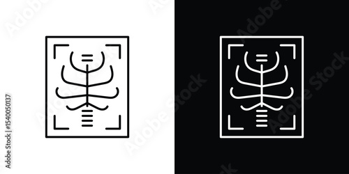 X-ray scan icon Design Template vector set for graphic work