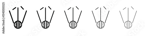 Wicket Stump icon isolated vector on white background set
