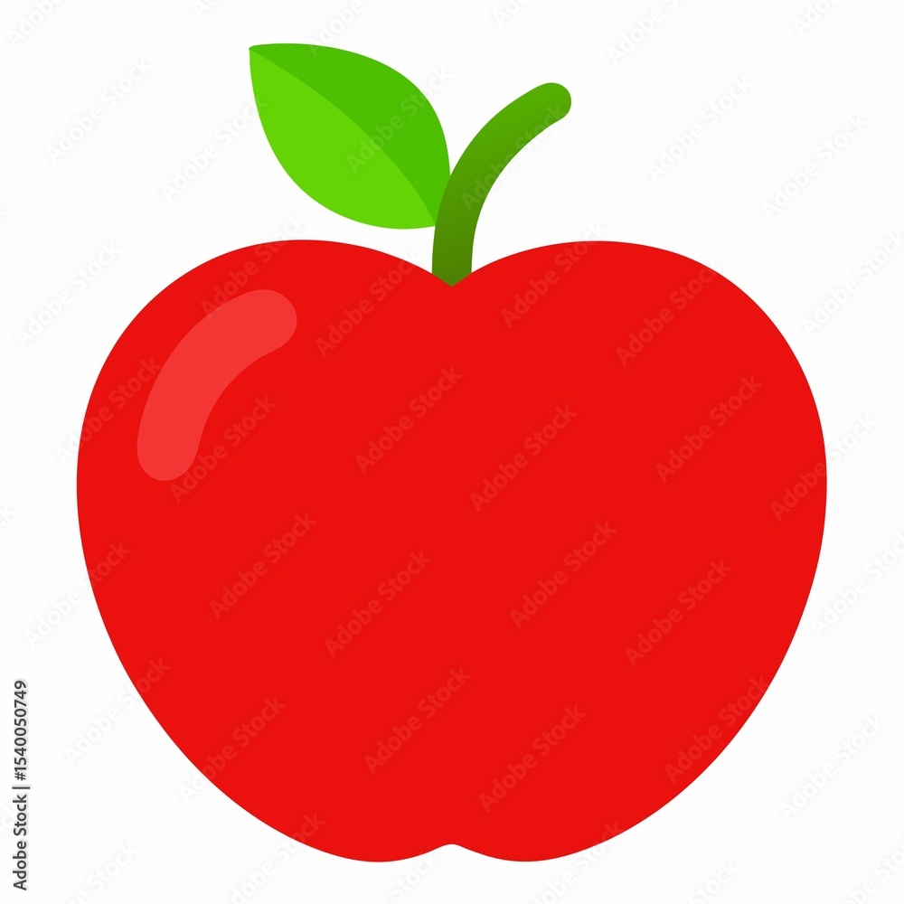 Fototapeta premium Red apple icon isolated on white background