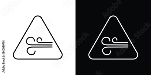 Wind warning signs Design Template vector set for graphic work