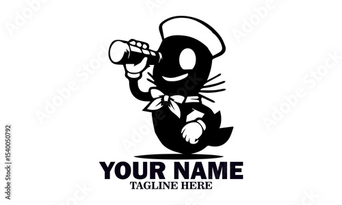 Fresh Shrimp Pirate Mascot Icon, Fresh Shrimp Pirate Mascot Vector Illustration and Fresh Shrimp Pirate Mascot Logo Design