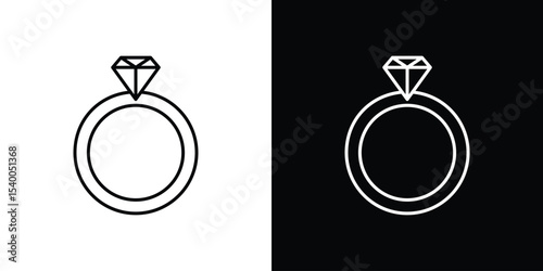 Wedding ring icon Design Template vector set for graphic work