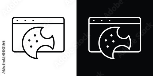 web Cookies icon Design Template vector set for graphic work