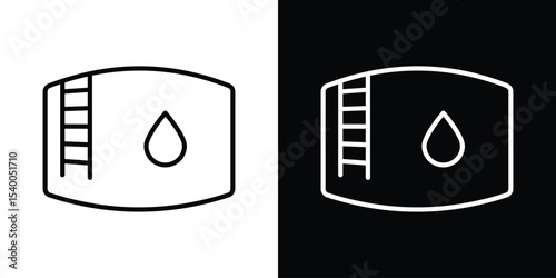 Water tank icon Design Template vector set for graphic work