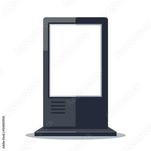 Modern Blank Digital Signage Kiosk Mockup for Advertising and Information Display in a Minimalist Style