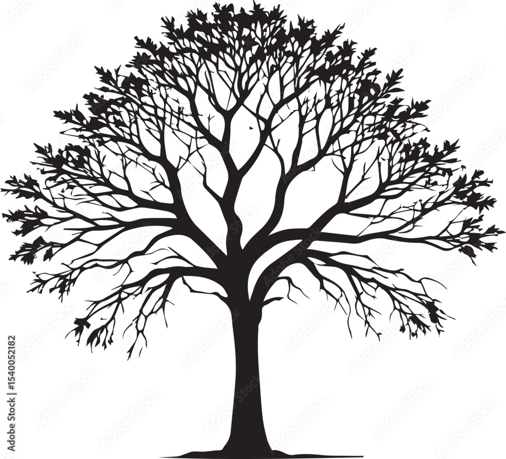 Obraz premium Tree silhouette Vector | Minimalist & Trendy Tree Silhouette Design | Unique & Stylish Tree Artwork for Vector design