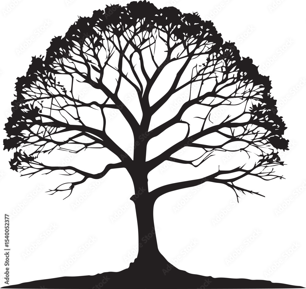 Fototapeta premium Tree silhouette Vector | Minimalist & Trendy Tree Silhouette Design | Unique & Stylish Tree Artwork for Vector design