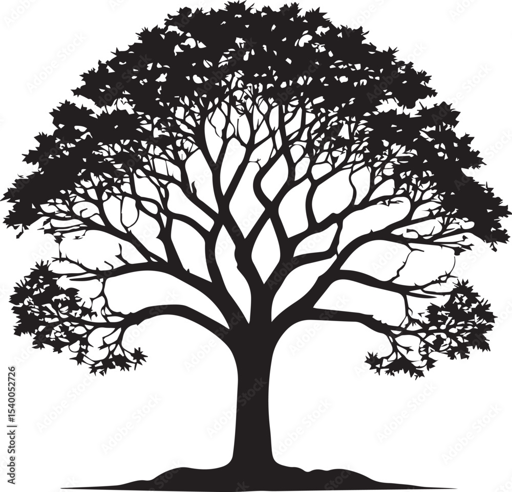 Obraz premium Tree silhouette Vector | Minimalist & Trendy Tree Silhouette Design | Unique & Stylish Tree Artwork for Vector design