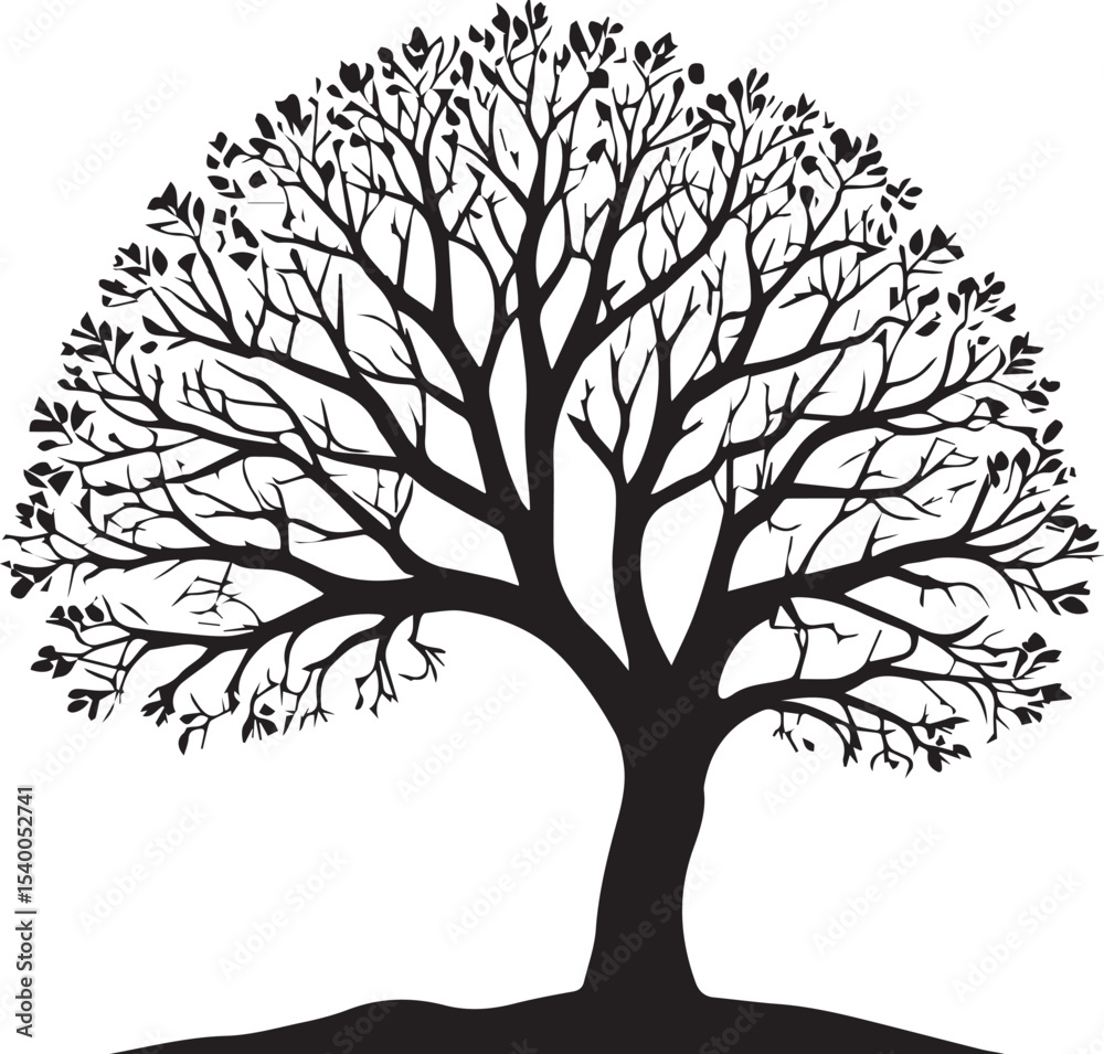 Obraz premium Tree silhouette Vector | Minimalist & Trendy Tree Silhouette Design | Unique & Stylish Tree Artwork for Vector design