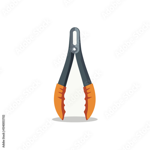 Illustration of Kitchen Tongs with Orange Handles for Cooking and Serving Food