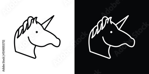 Unicorn icon Design Template vector set for graphic work