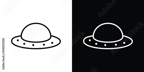 UFO icon Design Template vector set for graphic work