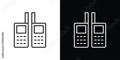 Two way radio icon Design Template vector set for graphic work