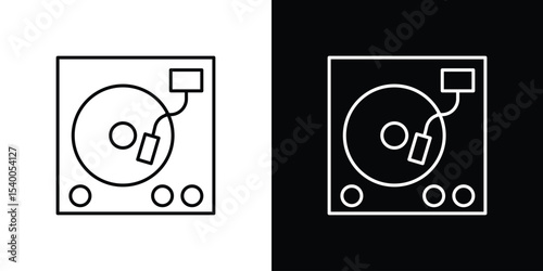 Turntable icon Design Template vector set for graphic work