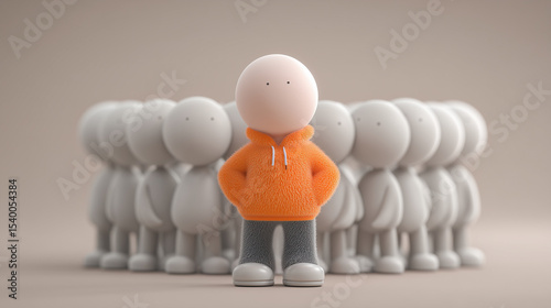 3d small people - team leader
