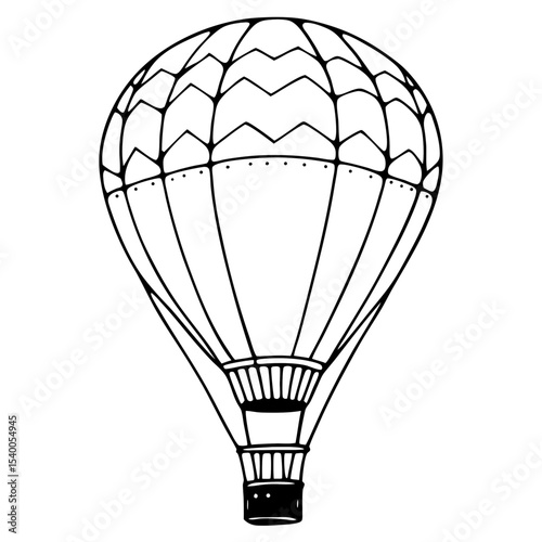 Hot Air Balloon Vector Illustration Travel and Adventure Design