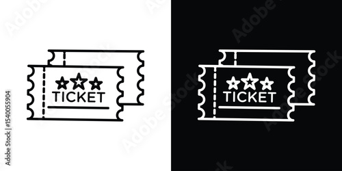 Ticket icon Design Template vector set for graphic work